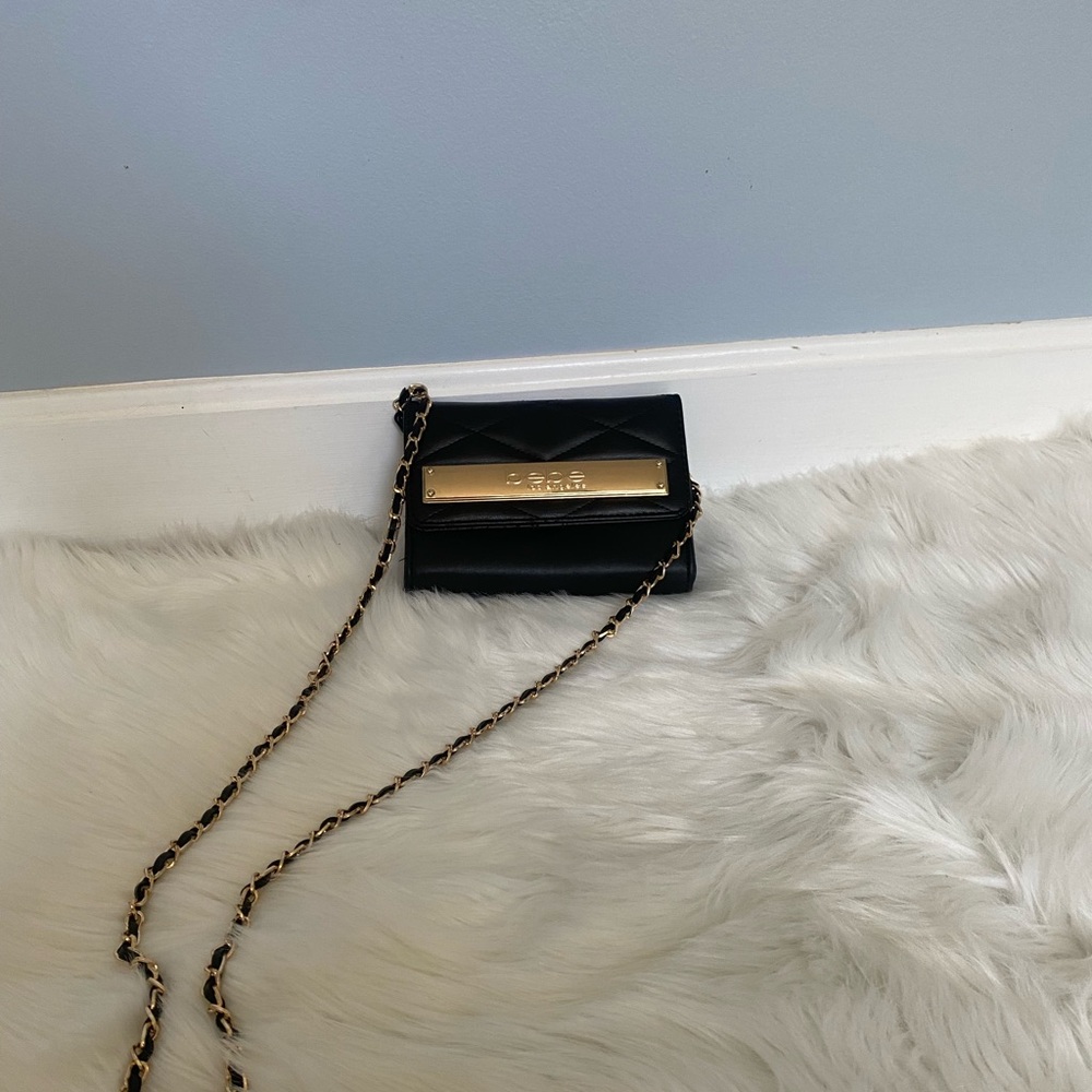 Bebe black leather crossbody
